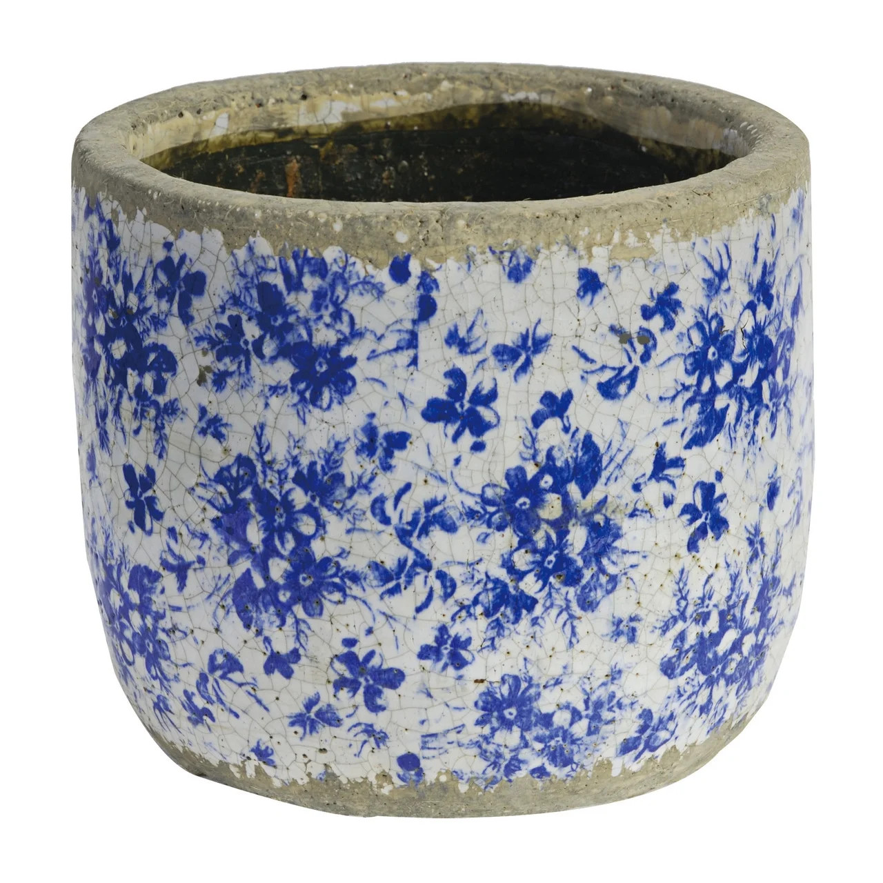 Lilibeth Blue and White Planter, Short-Color:Blue,Style:Classic Vintage | Walmart (US)