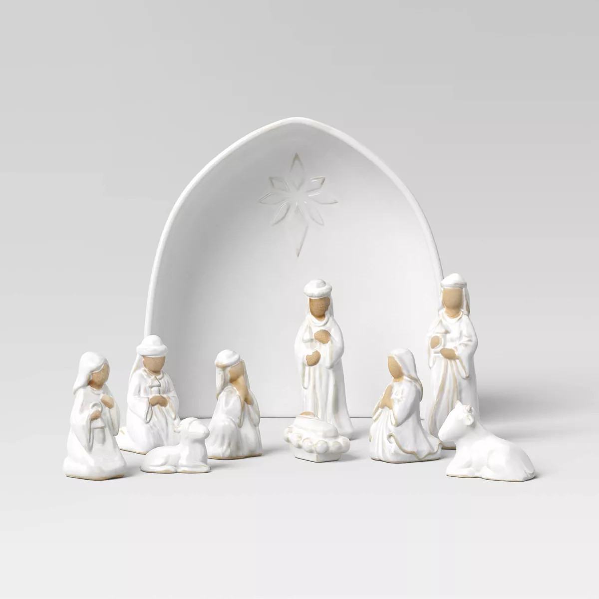 Christmas Ceramic Nativity Decorative Accent Segmented Set - Threshold™ | Target