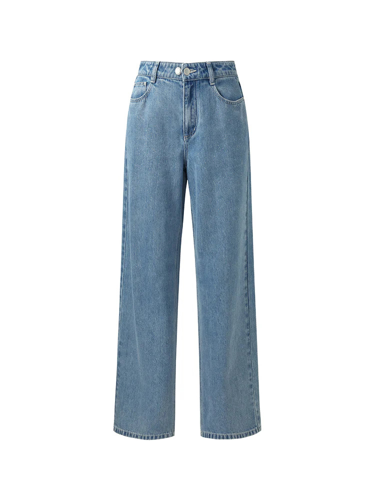 Denim Glitter Detailed Adjustable Waist Women Jeans | GOELIA