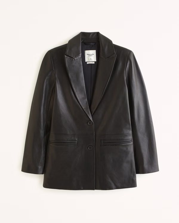 Women's Genuine Leather Blazer | Women's Coats & Jackets | Abercrombie.com | Abercrombie & Fitch (US)