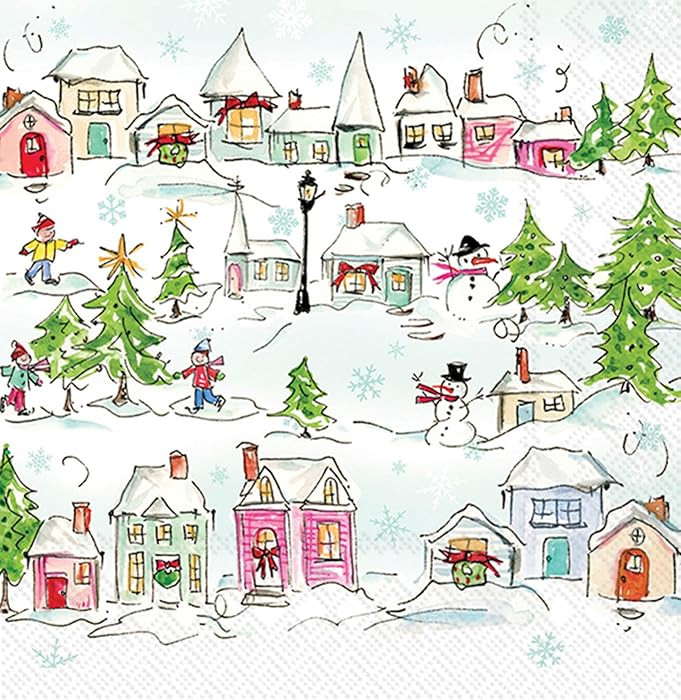 IHR Ideal Home Range Christmas Napkins Rosanne Beck - PINK - Disposable 3-Ply Paper Party Napkin ... | Amazon (US)
