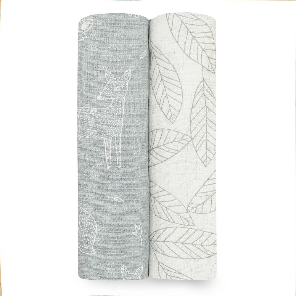 Aden + Anis Essentials Silky Soft Swaddles Woody Neutral - 2pk | Target