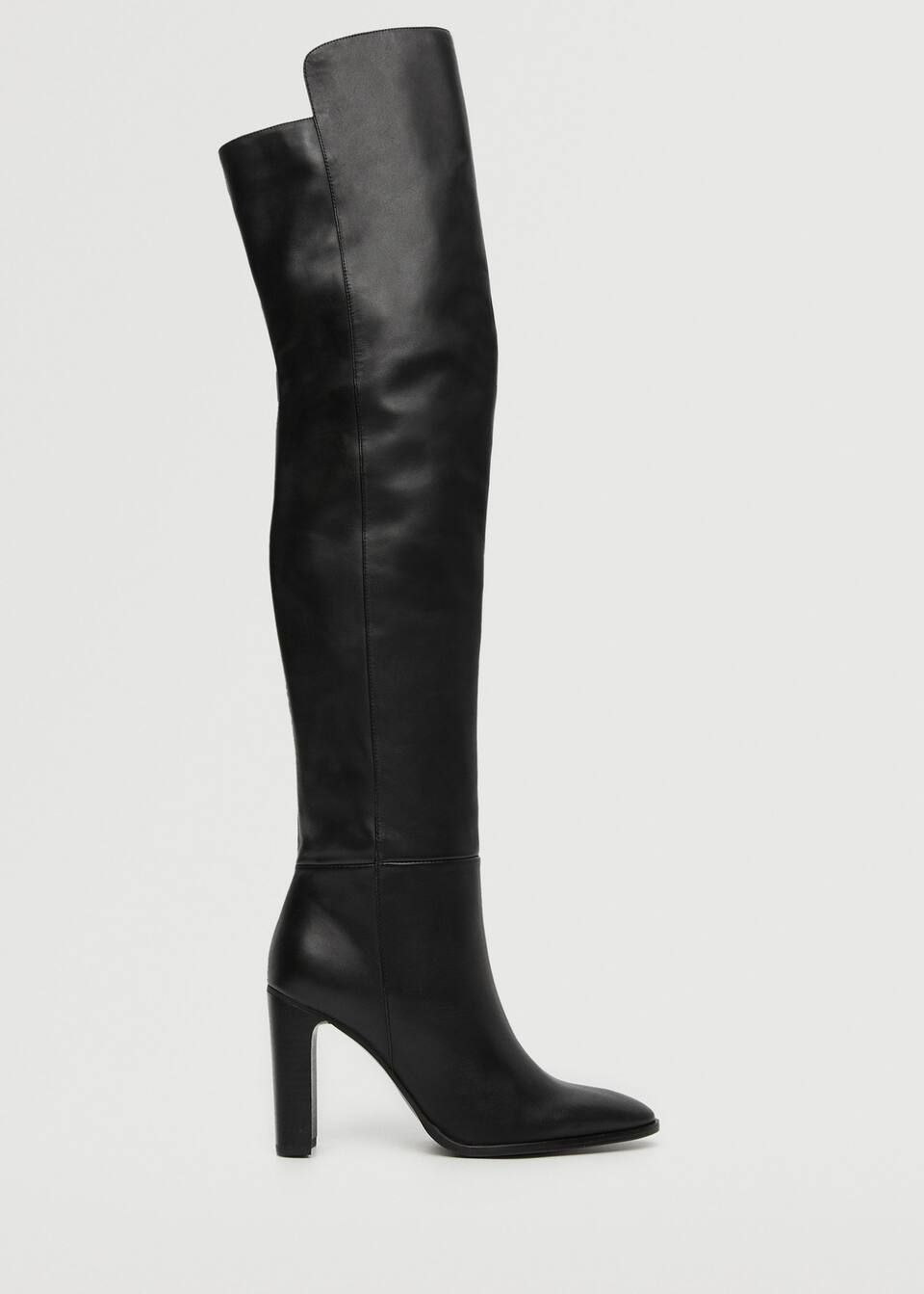 High heel leather boot | MANGO (NL)