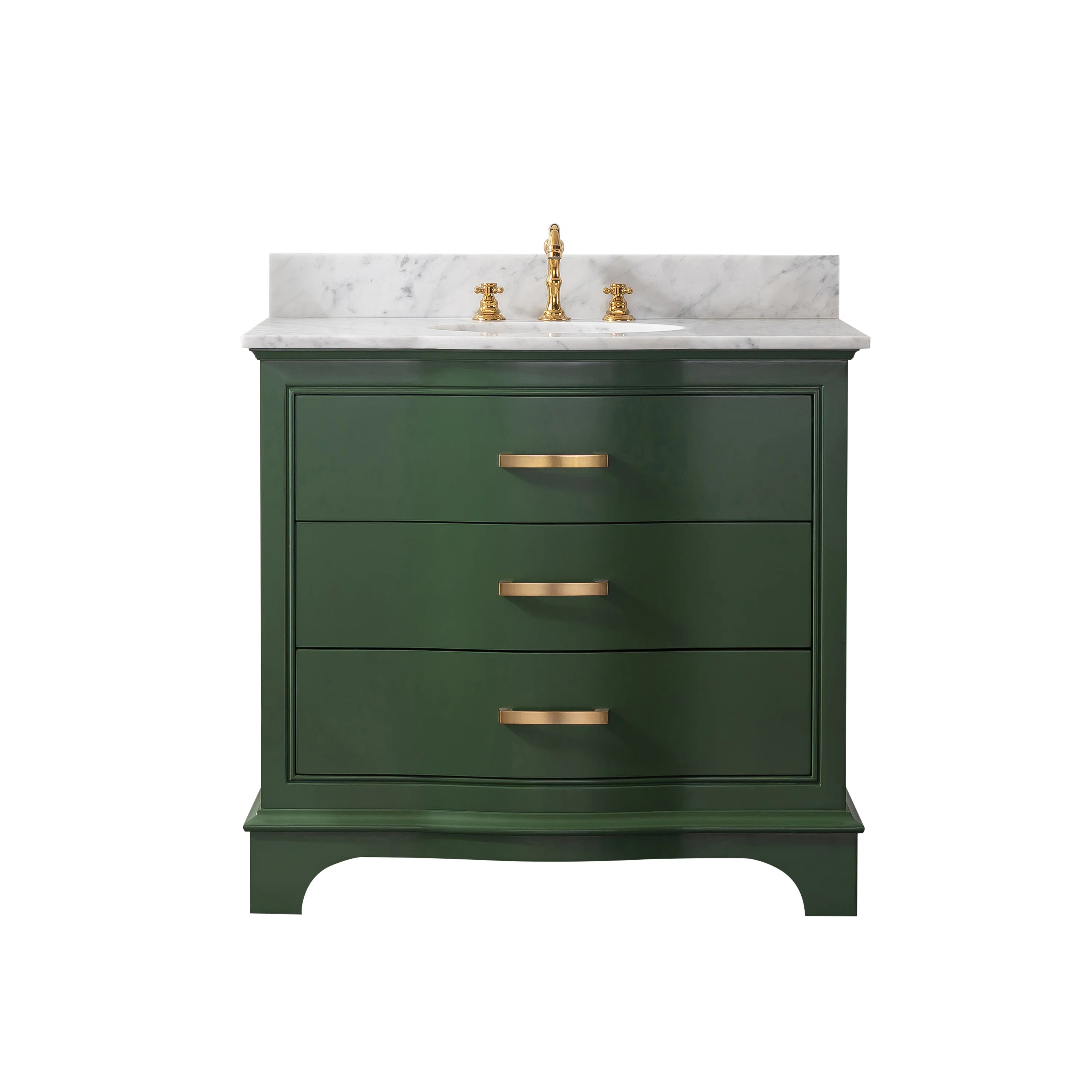 Goleta 36'' Free-standing Single Bathroom Vanity with Marble Vanity Top | Wayfair North America