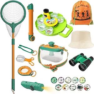 MITCIEN Kids Outdoor Explorer Kit, Bug Catching Kit , Nature Adventure Kit with Butterfly net, Bi... | Amazon (US)