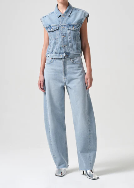 Luna High Rise Pieced Taper in Void | AGOLDE