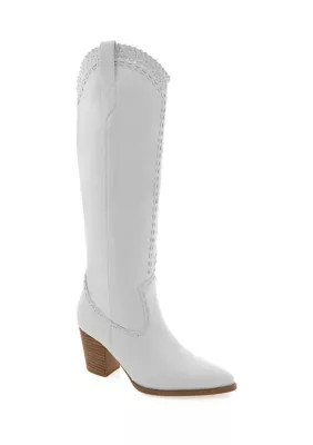 Billini Women's Finley Western Boots, White, 9M | Belk