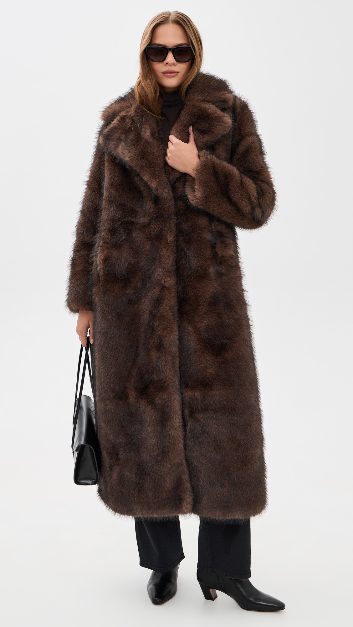 Apparis Gabrielle Sable Faux Fur Maxi Coat Fauve Multi S | Shopbop