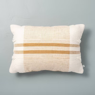 Tassel Center Band Stripes Throw Pillow - Hearth & Hand™ with Magnolia | Target