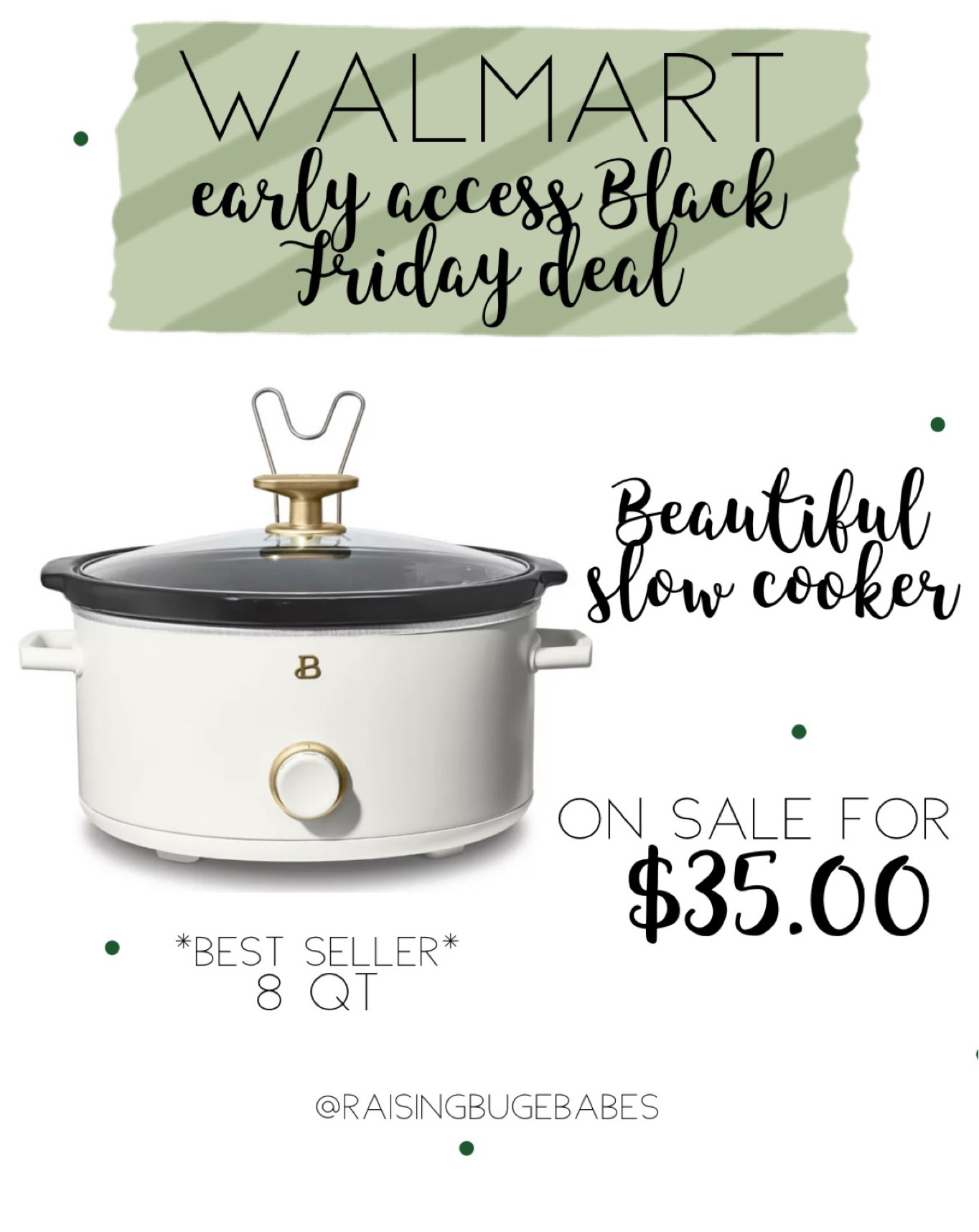 Beautiful 8QT Slow Cooker, White … curated on LTK