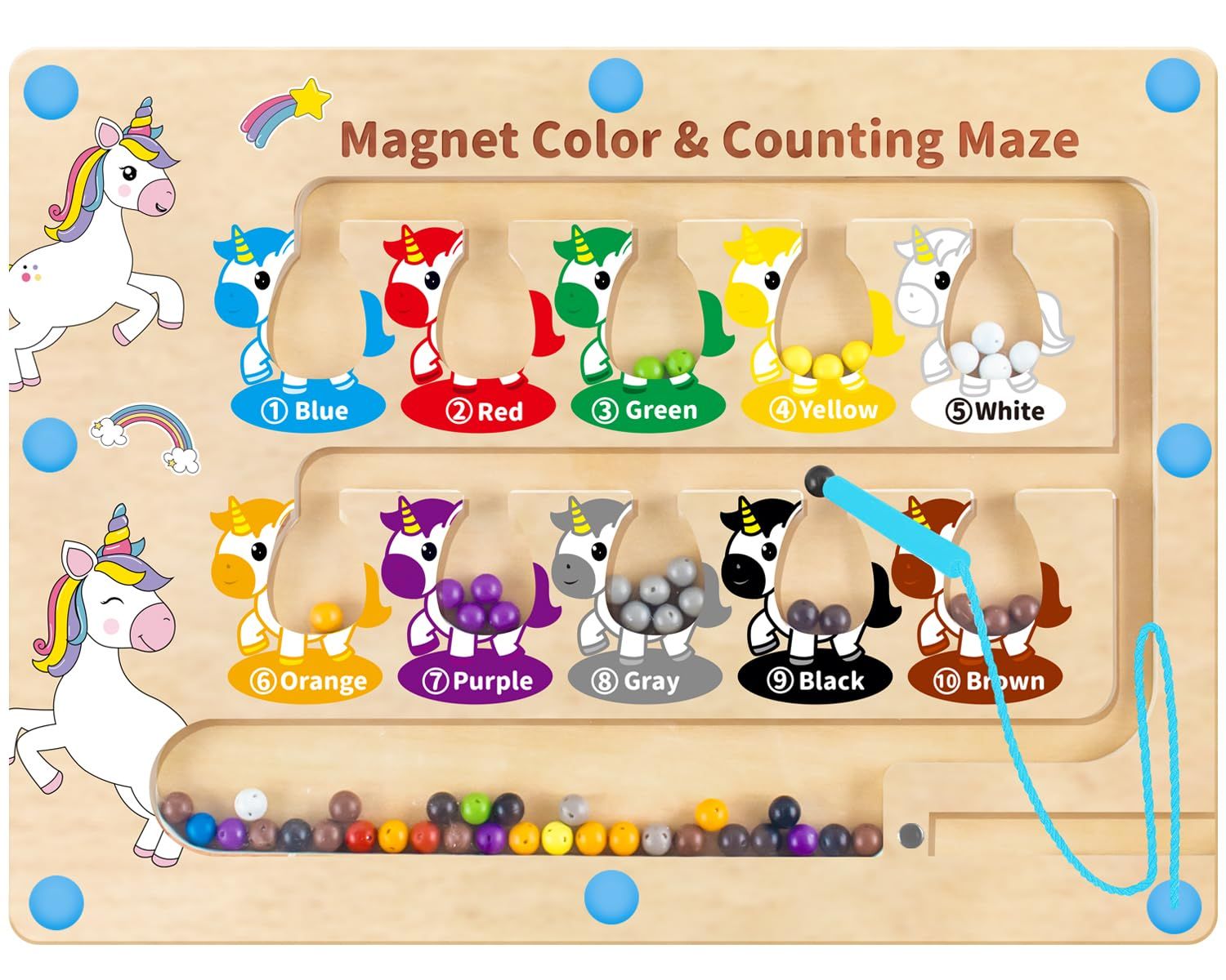 HONGID Magnetic Color and Number Maze,Uniorn Gifts for Girls,Montessori Toys for 2 3 4 5 Year Old... | Amazon (US)