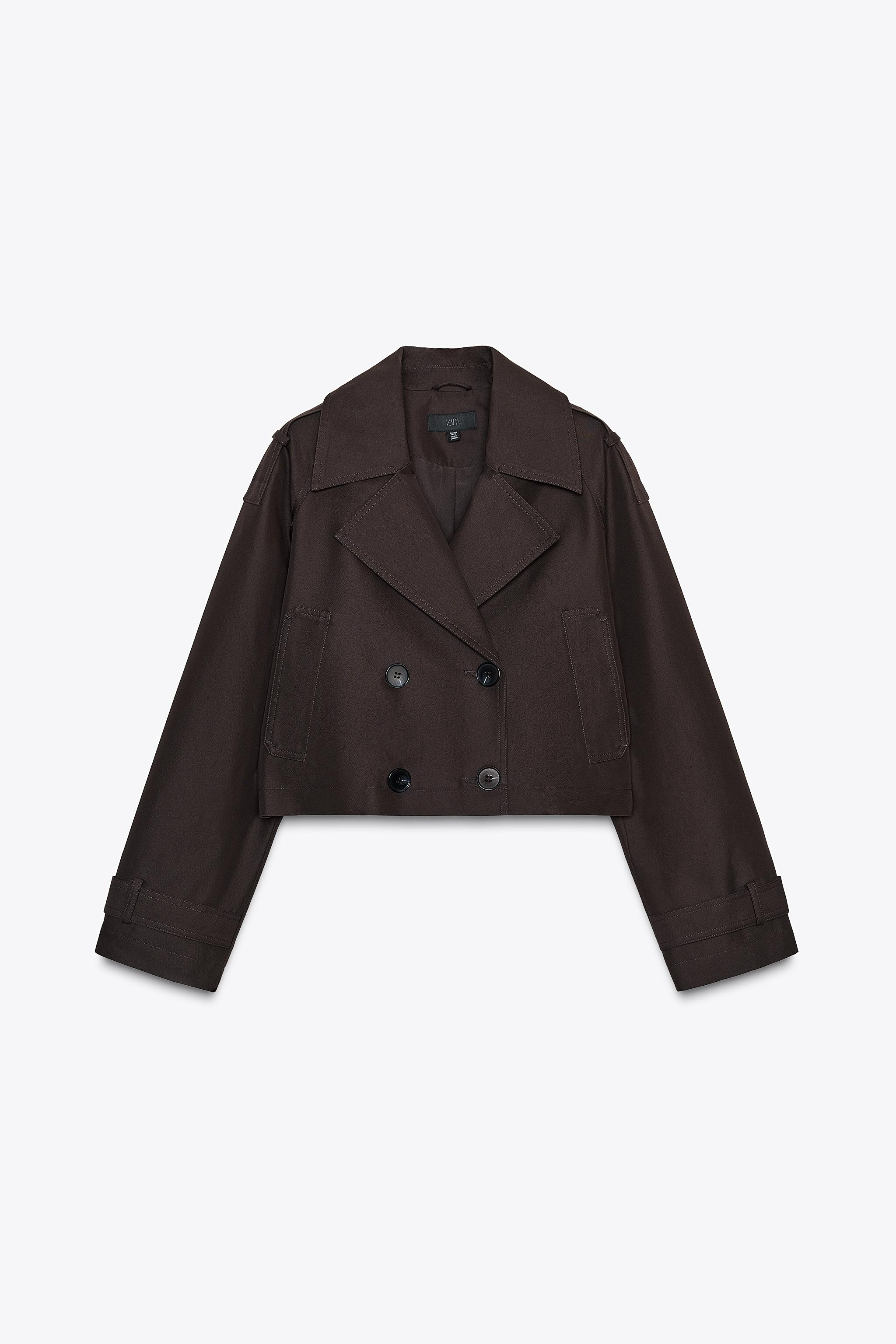 DOUBLE BREASTED SHORT TRENCH COAT | Zara US
