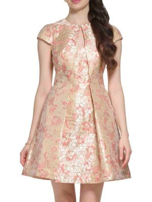 Floral Jacquard Cutout Mini Dress | Saks Fifth Avenue OFF 5TH