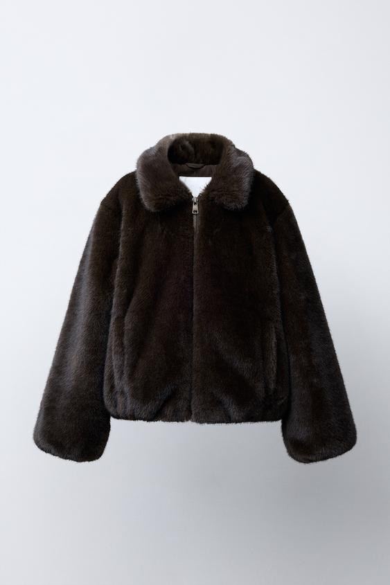 FAUX FUR BOMBER JACKET | Zara US