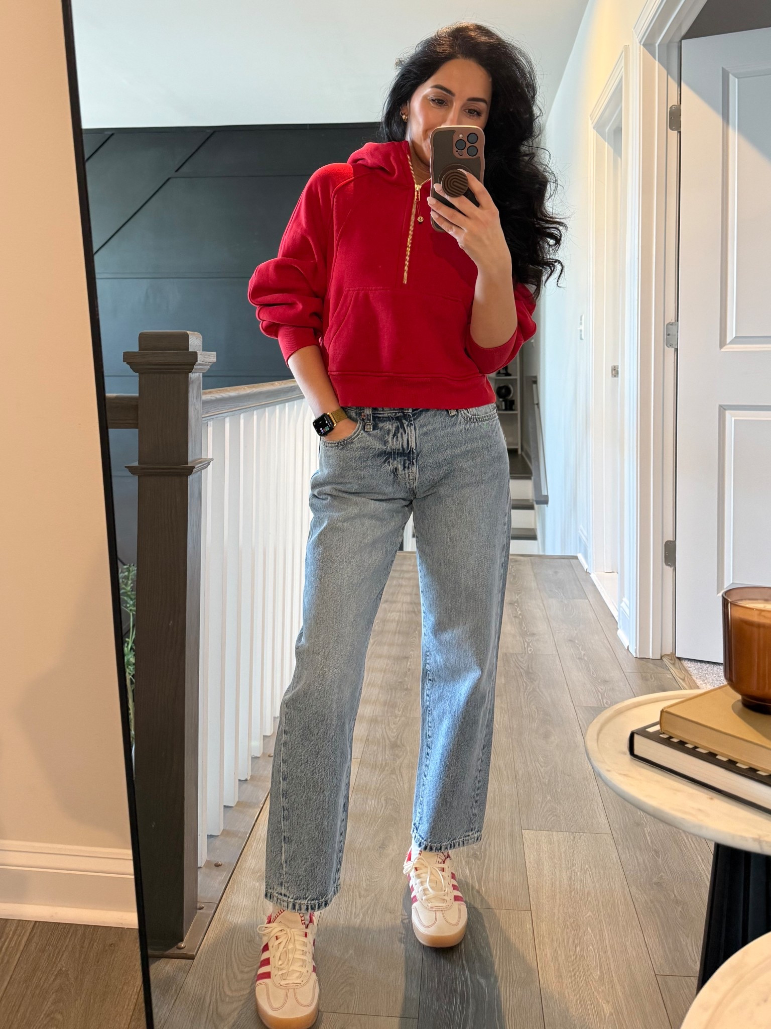 Obsessed with these jeans!! Cropped,
Midrise, straight and fit incredible! 

#LTKmomlife #LTKootd