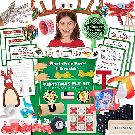 NorthPole Pro™ Elf Kit 2025 – 25 Days of Christmas Elf Accessories, Props & Activities – Ma... | Amazon (US)