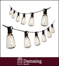 DAMAING Outdoor String Lights 150 FT Patio Lights String with 75 Dimmable ST38 Plastic LED Bulbs,... | Amazon (US)