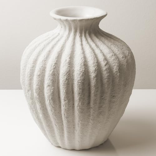 Homioray Ceramic Vase Rustic White for Farmhouse, Small Table Decorative Vase for Home Decor, Nor... | Amazon (US)