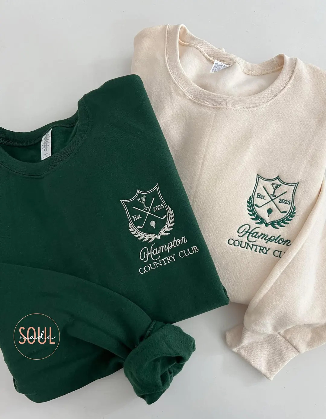 Custom Embroidered Golf Club Bachelorette Sweatshirt, Bridal Shower Gift, Left Pocket Embroidery,... | Etsy (US)