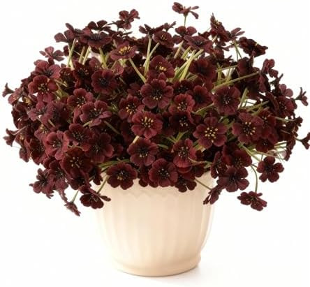 12 Bundles Artificial Mums,mums Artificial Flowers Uv Resistant Faux Plastic Mum Flowers for Fron... | Amazon (US)