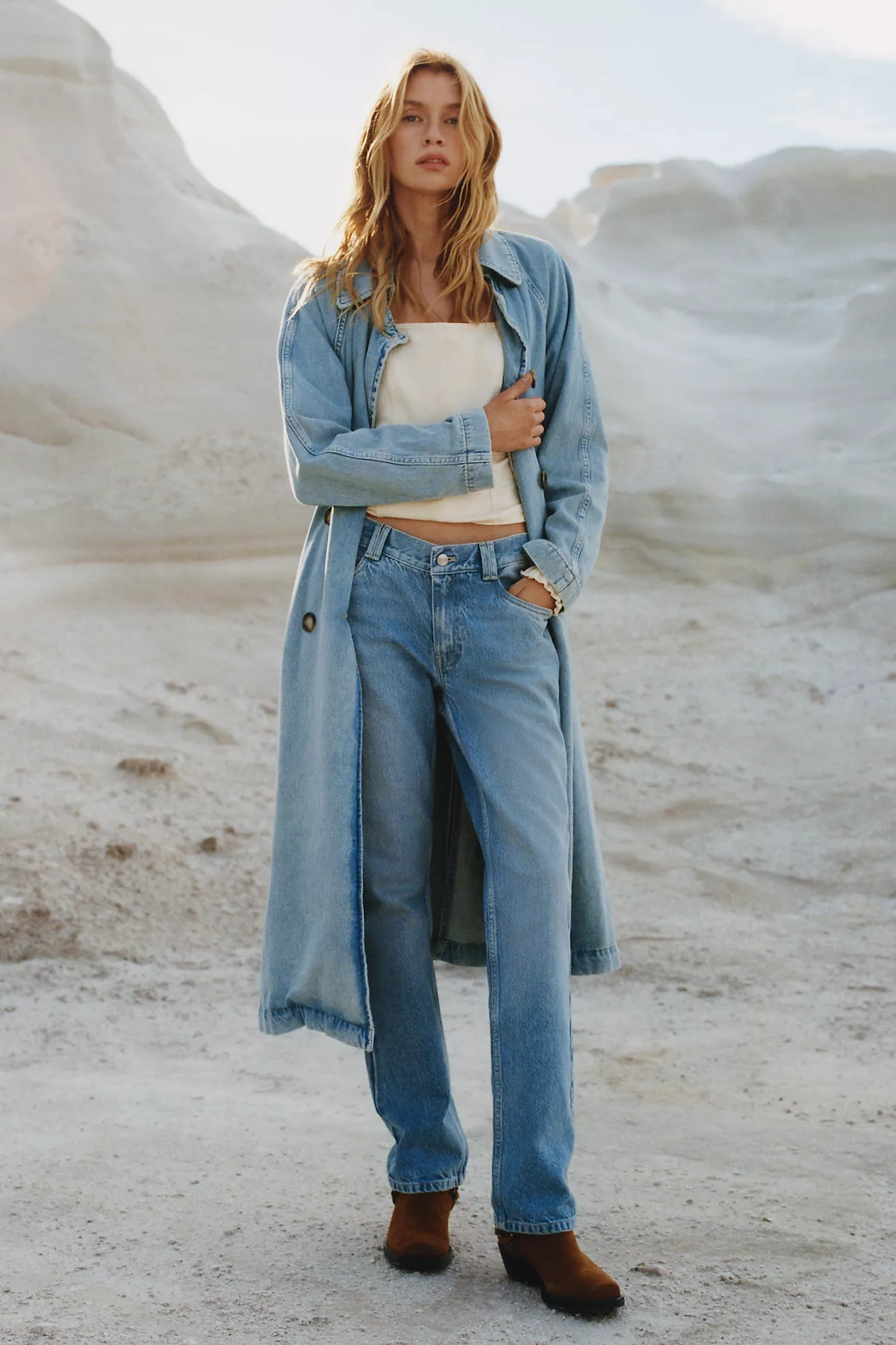 Pilcro Low Loose Low-Rise Straight Jeans | Anthropologie (US)