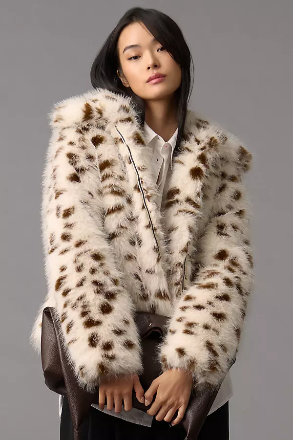 Spotted Faux-Fur Jacket | Anthropologie (US)