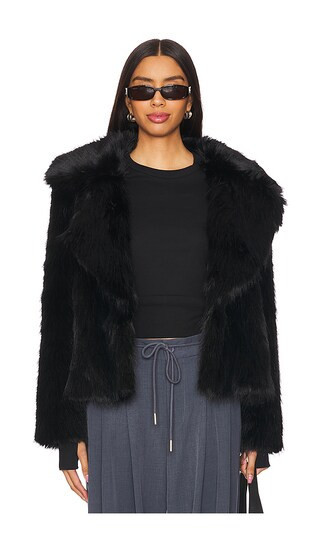 SAM. Josie 23 Faux Fur Jacket in Black. - size M | Revolve Clothing (Global)