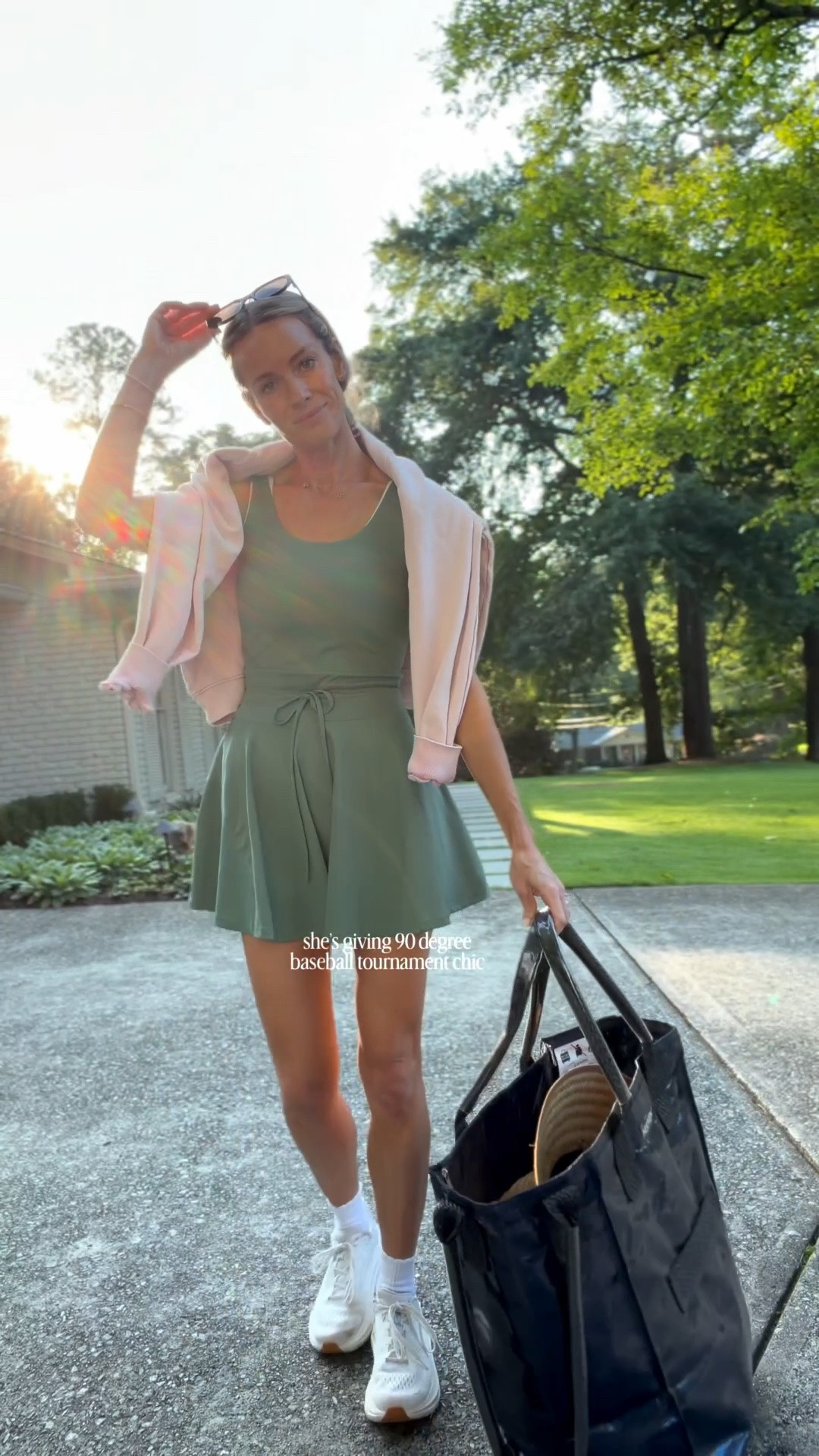 The only tennis dress light enough and not clingy for 90 degree heat. 

Size small! Ordered more!