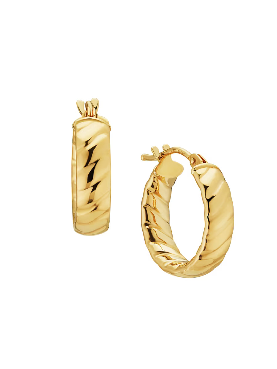 14K Yellow Gold Cobra Hoops | Saks Fifth Avenue