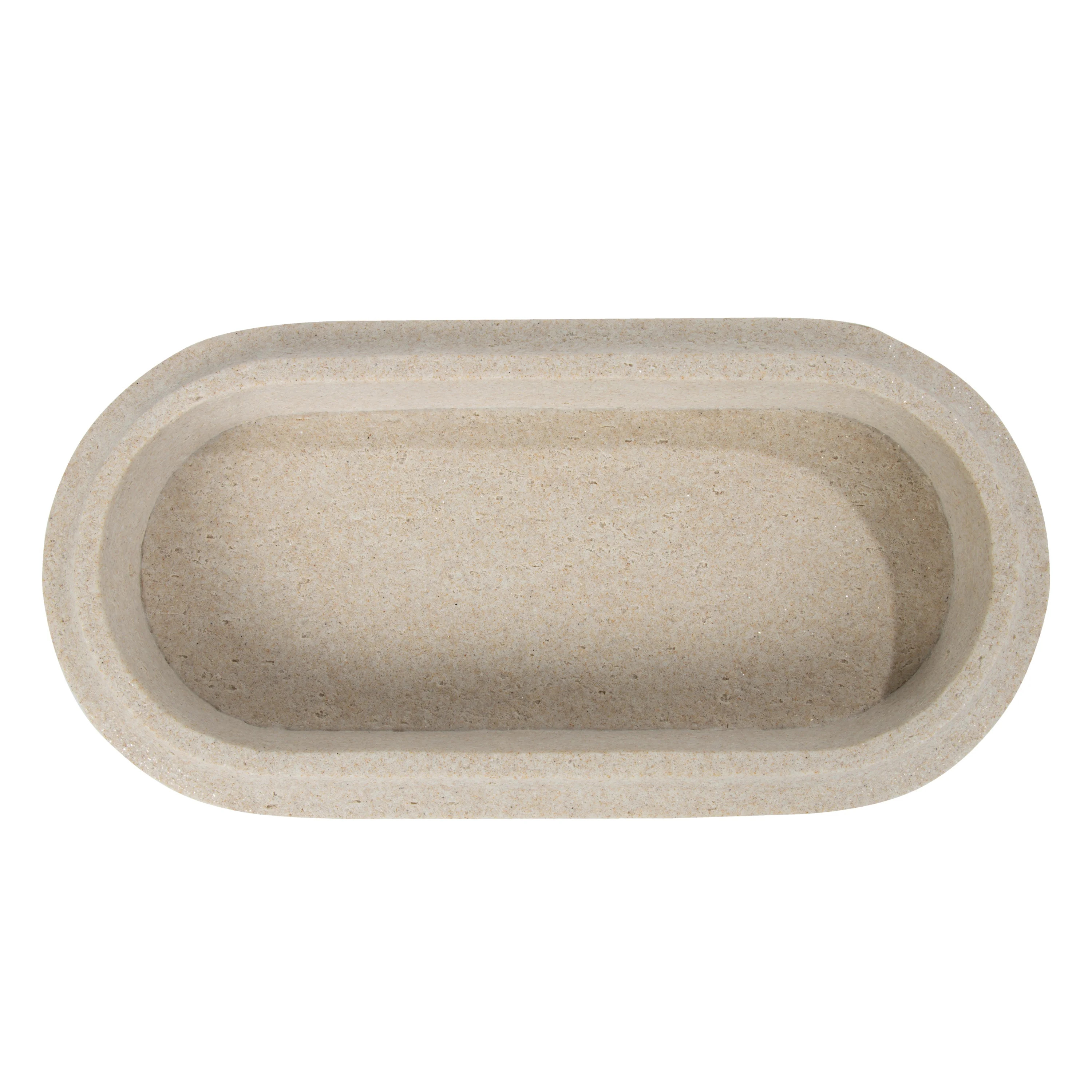 Better Homes & Gardens Indoor Carved Faux Travertine Tray - Walmart.com | Walmart (US)