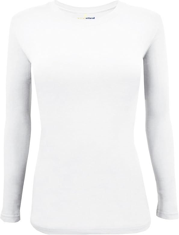 Natural Uniforms Women's Under Scrub Tee Crew Neck Long Sleeve T-Shirt | Amazon (US)