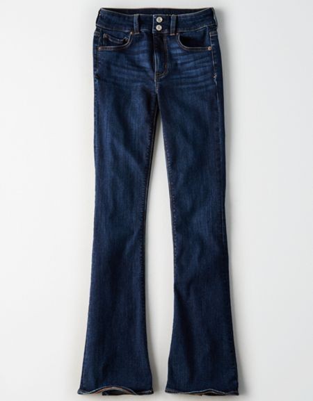AE High-Waisted ArtistÂ® Flare Jean Women's Coldwater Rinse 10 Short | American Eagle Outfitters (US & CA)