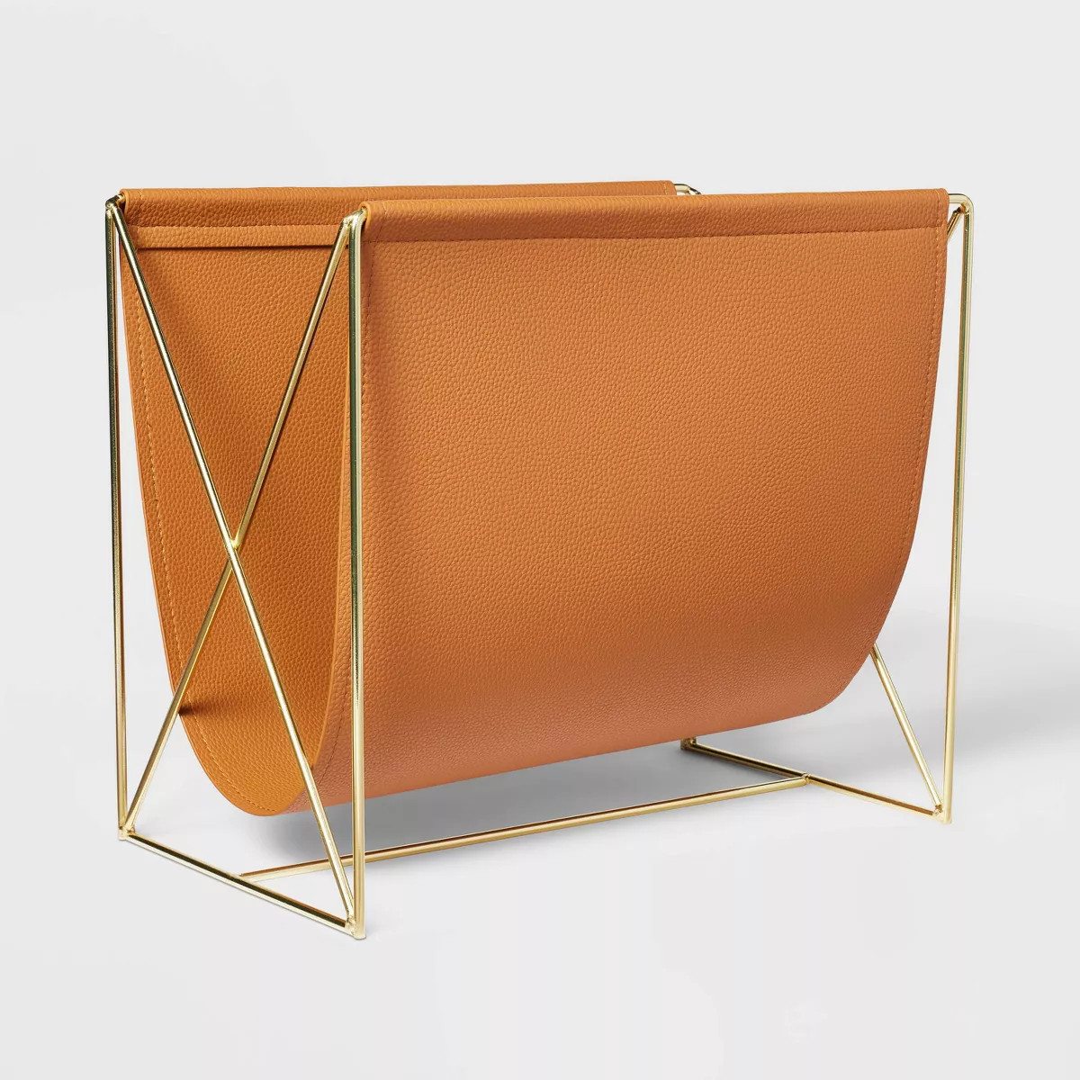 Faux Leather Magazine Organizer Brown - Threshold™ | Target