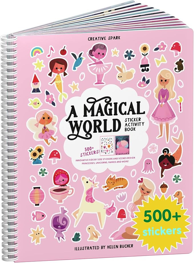 Princess Sticker Book Activity for Kids, A Magical World by Cupkin, Toddler Airplane Travel Essen... | Amazon (US)