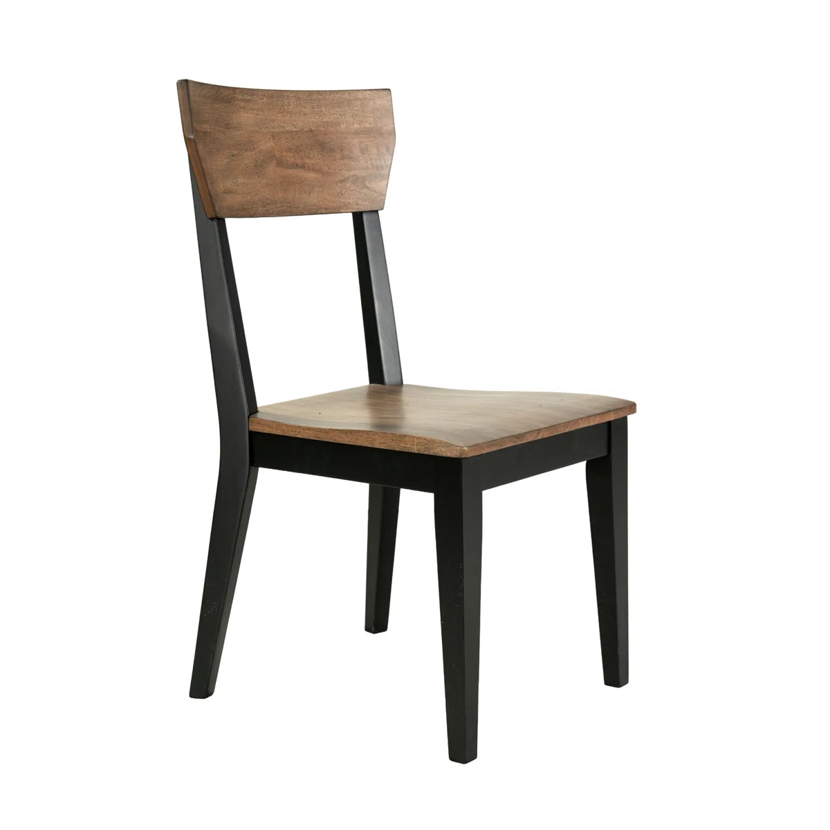 Industrial Dining Chair with Wood Seat (Set of 2) | Wayfair North America