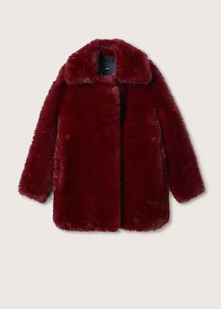 Lapels faux fur coat | MANGO (US)