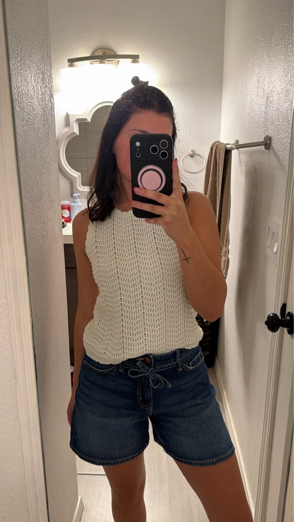 shorts are also little girls section from walmart but can’t find online :( 

walmart finds, walmart style, summer ootd, outfit inspo