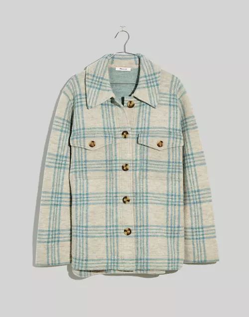 Boiled Wool Shirt-Jacket in Plaid | Madewell