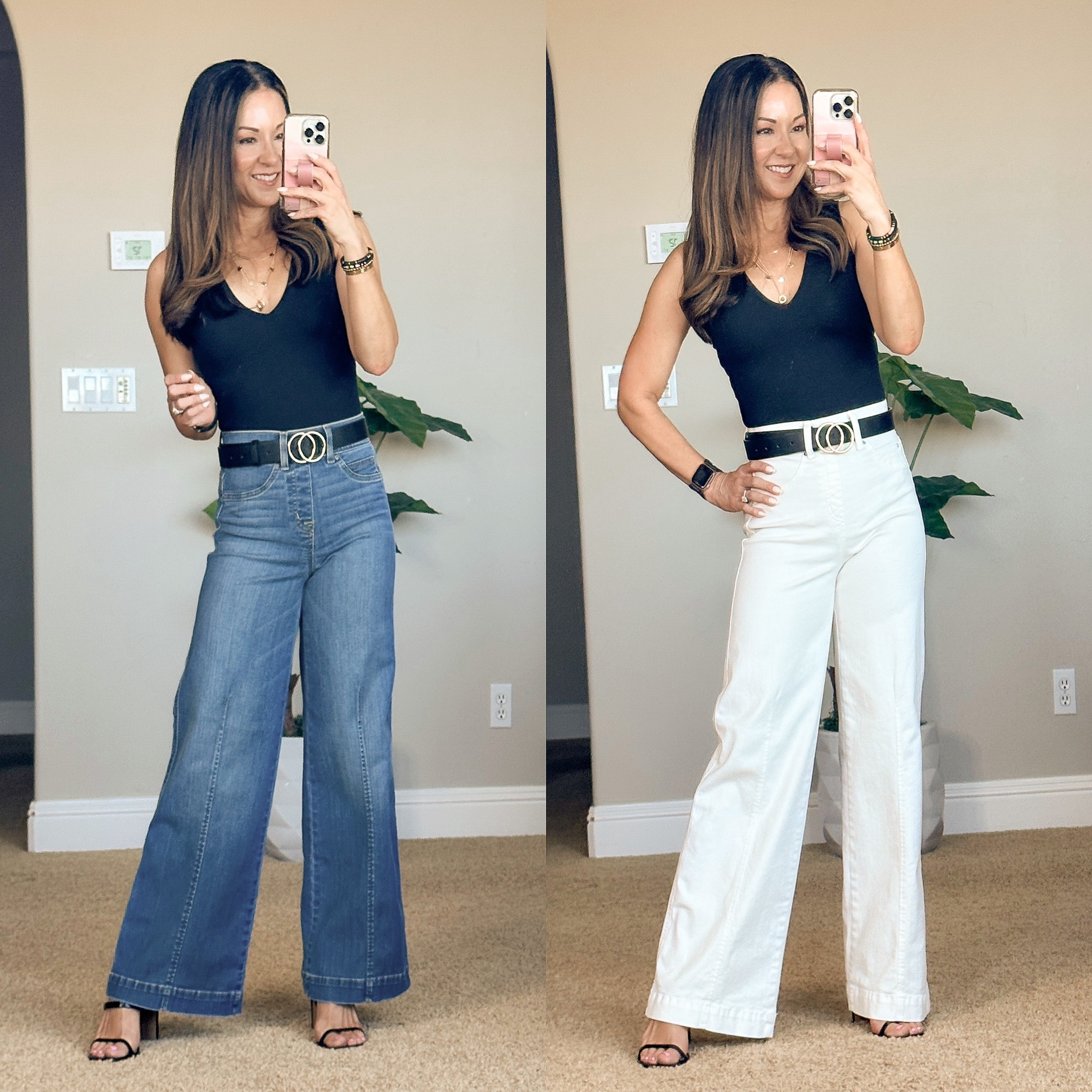 Blue denim & white wide leg jeans from SPANX! 
Get 10% off code: HOLLYFXSPANX
Get all outfit details at: www.everydayholly.com

White wide leg jeans  blue jeans  women's jeans  spanx  spanx fashion  denim must haves  outfit ideas  concert outfit ideas 

#LTKshoecrush #LTKstyletip