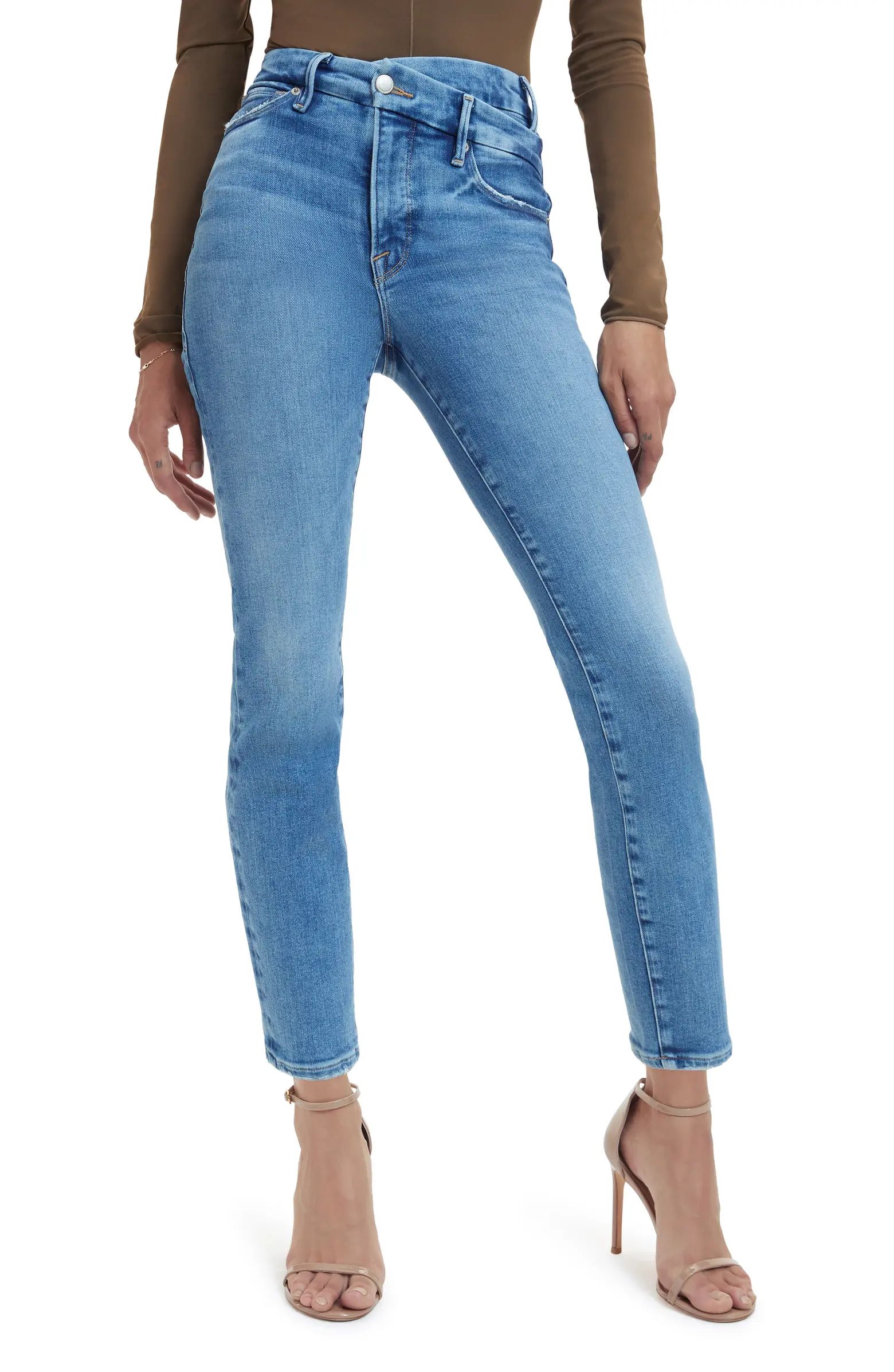 Good Classic Crossover High Waist Jeans | Nordstrom