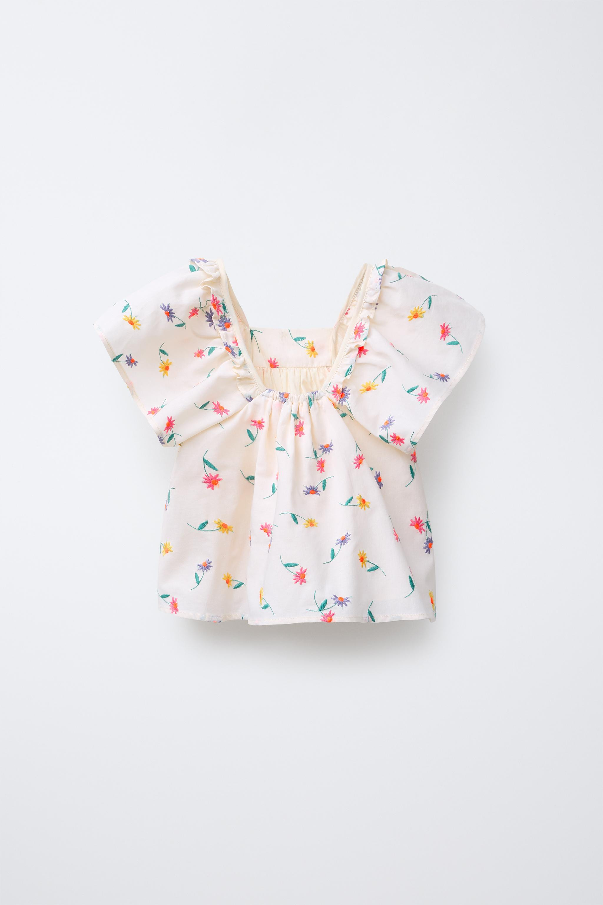 FLORAL EMBROIDERED SHIRT | Zara US