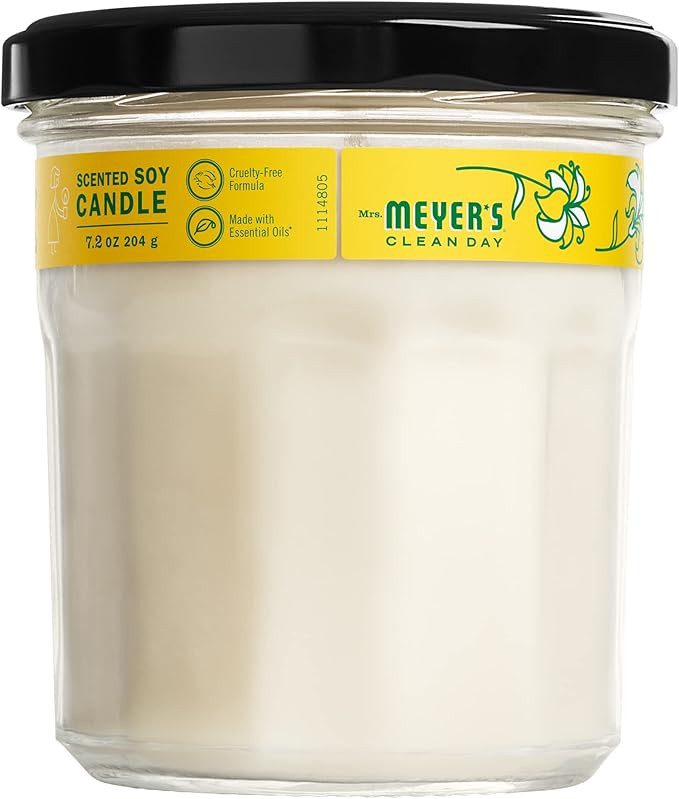 MRS. MEYER'S CLEAN DAY Aromatherapy Candle, 35 Hour Burn Time, Made with Soy Wax and Essential Oi... | Amazon (US)