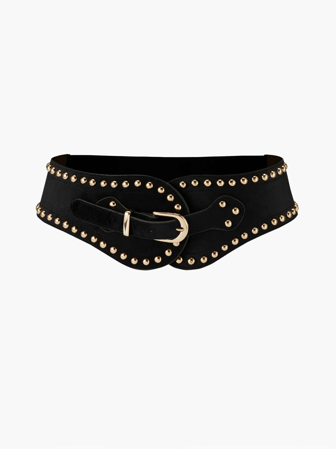 STUDDED BUCKLE SUEDE CORSET BELT | Cider