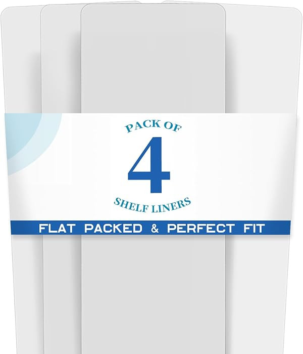 BRIAN & DANY Wire Shelf Liner, Set of 4, 48" x 12" Clear | Amazon (US)