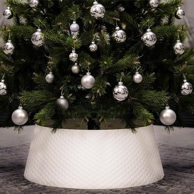 Tree Nest Christmas Tree Collar 26.8" D Round Christmas Tree Ring Skirt Base Cover Christmas Deco... | Amazon (US)