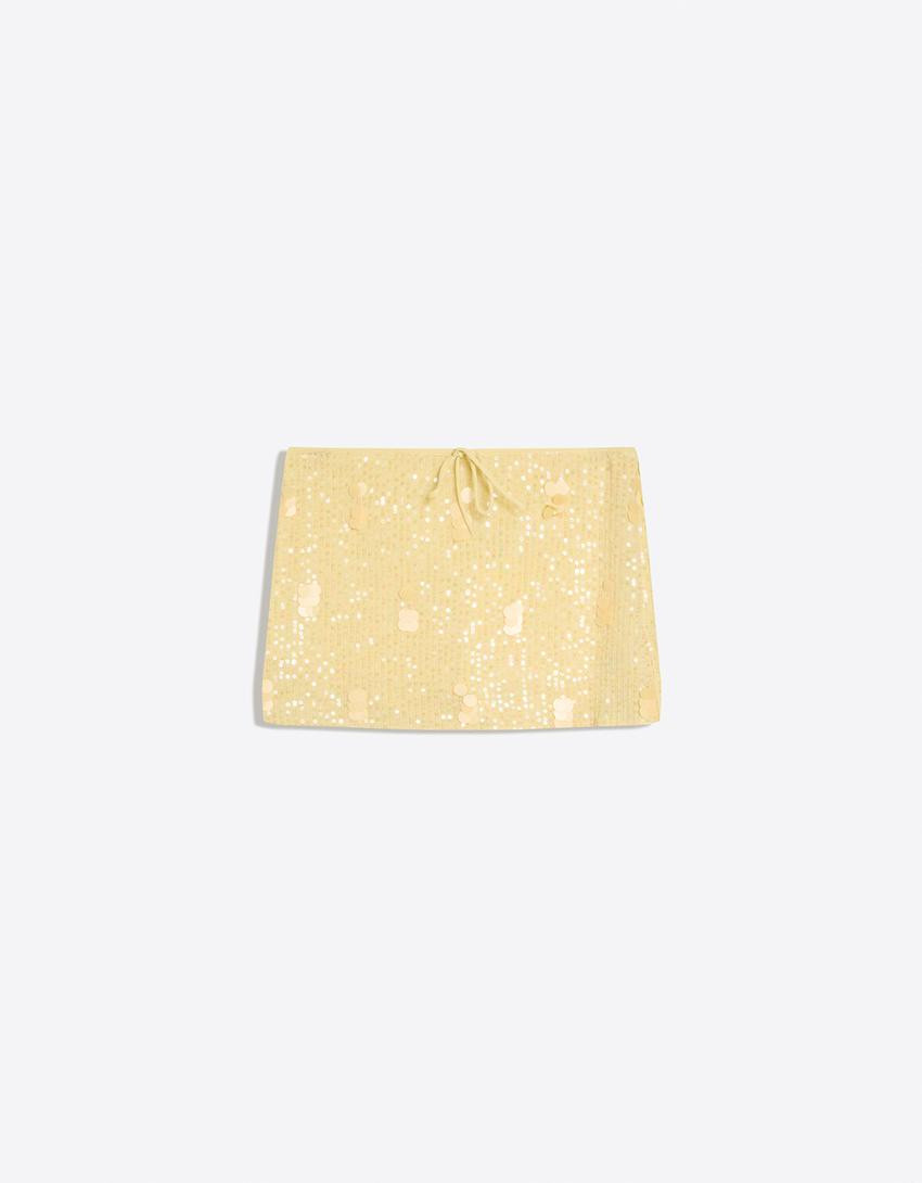 Sequin mini skirt - Bershka - Women | Bershka UK