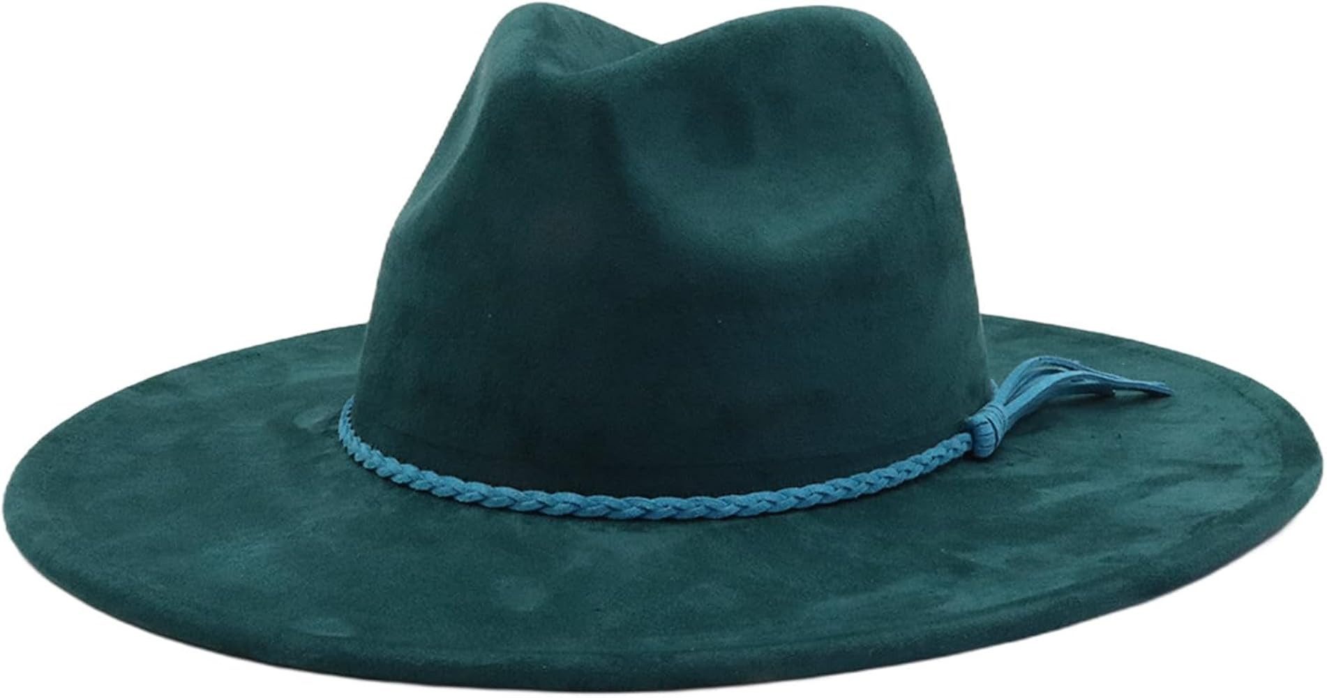 Big Wide Brim Fedora Hats for Women Men Western Suede Hats Large Felt Panama Hat Rancher Hat | Amazon (US)