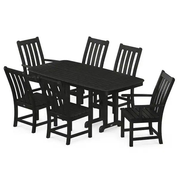 POLYWOOD Vineyard 7-Piece Dining Set - Black | Bed Bath & Beyond