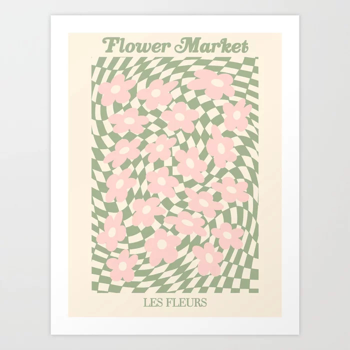 flower market / psychedelic Art Print | Society6