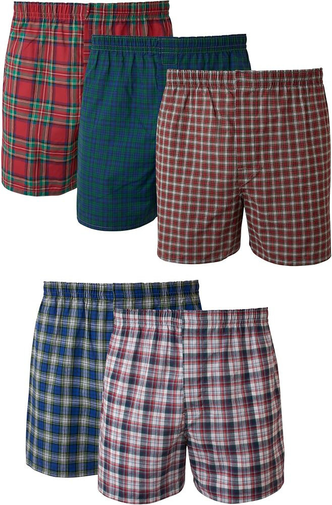 Hanes Men's Underwear Boxers Pack, Cool & Breathable Cotton Underwear, Moisture-Wicking Boxers fo... | Amazon (US)